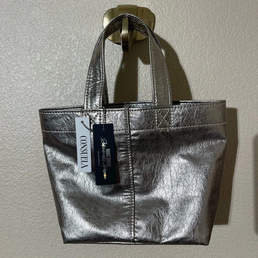 Consuela Silver Tote Bag NWT - Picture 2 of 7